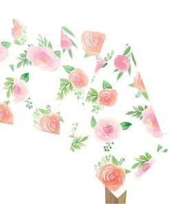 Floral Baby Party Paper Tablecover