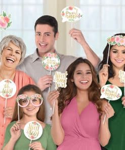 Floral Baby Party Photo Booth Props