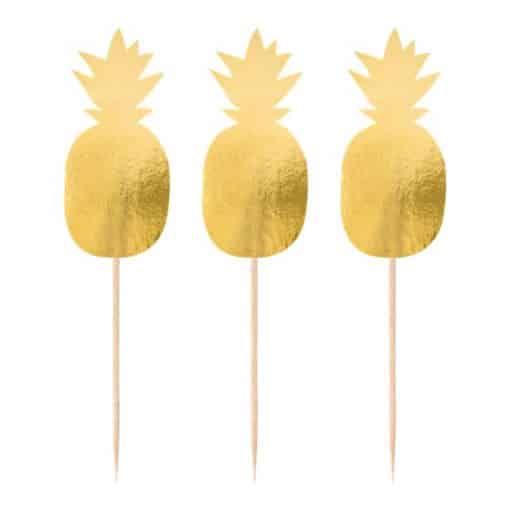 Gold Foil Pineapple Picks