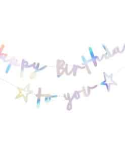 Happy Birthday to You Iridescent Letter Banner