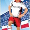 World Cup Football Poland Stand-In Cutout Decoration