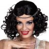 Black 1920's Wig with Headband