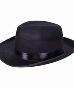 Black Gangster Fedora Hat