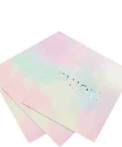 'Enjoy!' Watercolour Pastel Paper Napkins