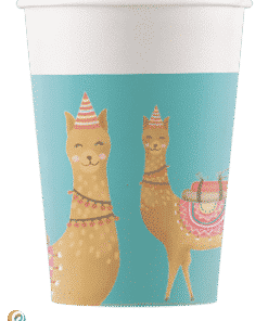 Llama Party Paper Cups
