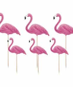 Alternative view of Flamingo Sandwich & Cake Picks (Pk 6)