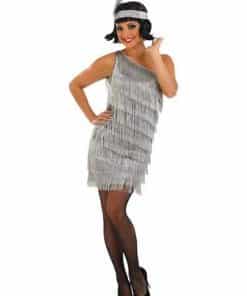 Silver Flapper Dress Adult Costume