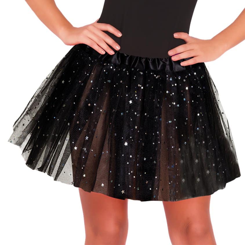 Adult Black Glitter Tutu, Costume Accessories - Fun Party Supplies