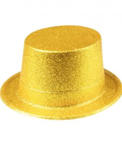 Gold Glitter Top Hat