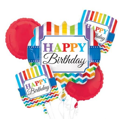 Happy Birthday Brights Balloon Bouquet