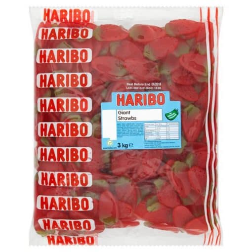 Haribo Giant Strawberries Bulk Bag