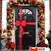 Red Satin Padded Door Bow Decoration