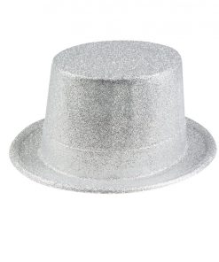 Alternative view of Silver Glitter Top Hat