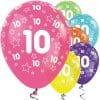 10th Birthday Tropical Mix Stars Balloons