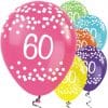 60th Birthday Tropical Mix Dots Balloons