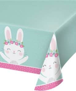 Birthday Bunny Party Plastic Tablecover