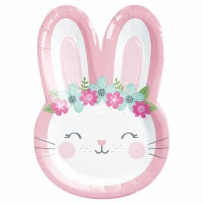 Birthday Bunny Party Shaped Plates