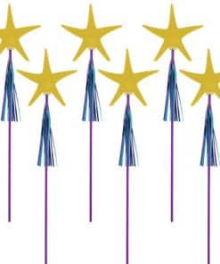 Mermaid Wishes Party Glitter Starfish Wands