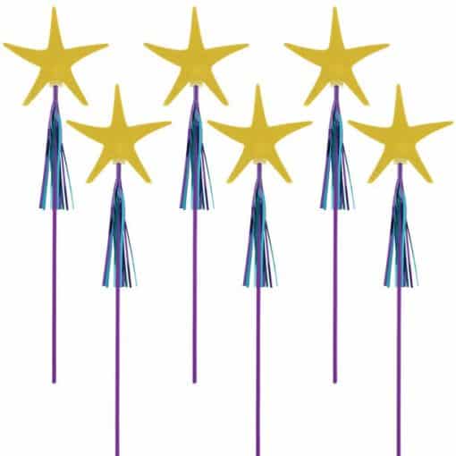 Mermaid Wishes Party Glitter Starfish Wands