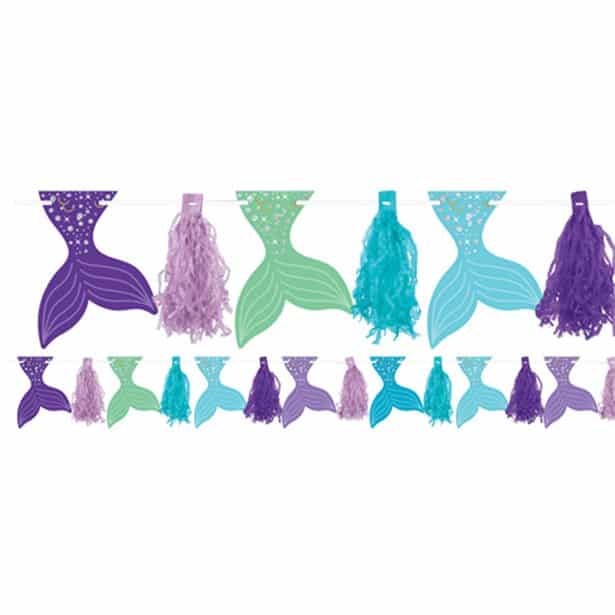Mermaid Wishes Party Glitter Tassel Garland Fun Party Supplies