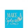 Mermaid Wishes Party Make A Splash Foil Beverage Napkin