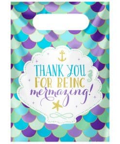 Mermaid Wishes Party Plastic Loot Bags