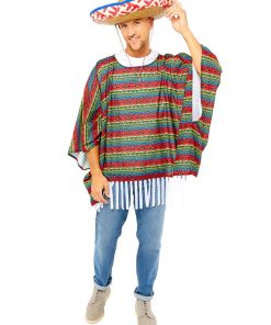 Mexican Poncho Kit For Adults Fancy Dress Party