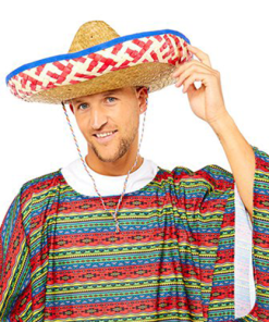 Mexican Poncho Kit For Adults Fancy Dress Party
