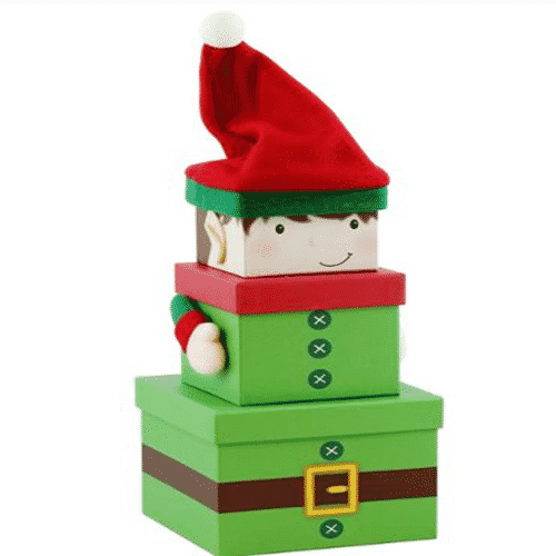 Elf Christmas Stacking Gift Box Chrsitmas Novelty Gift Wrapping