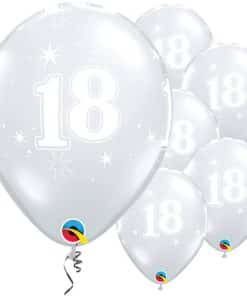 18th Birthday Sparkle-A-Round Diamond Clear Balloon