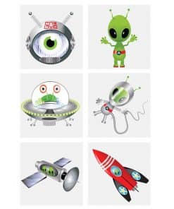 Alternative view of Alien Tattoo Sheet - Party Bag Fillers