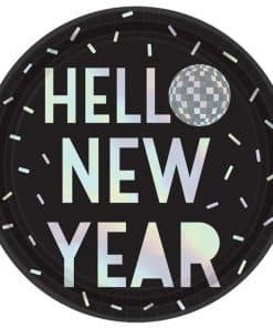 Disco Ball Drop Iridescent Paper Plates