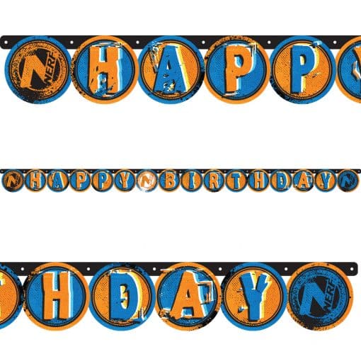 NERF Happy Birthday Letter Banner