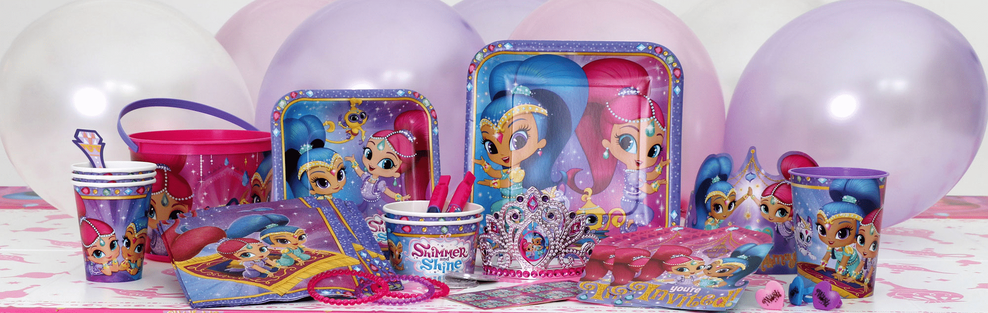 Shimmer & Shine themed party supplies, Shimmer & Shine Party decorations & balloons next day delivery