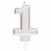 Silver Number 1 Candle