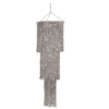 Silver Hanging Shimmering Chandelier Decoration