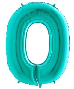 Tiffany Blue Number 0 Balloon