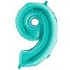 Tiffany Blue Number 9 Balloon