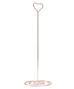 Alternative view of Beautiful Botanics Rose Gold Metal Table Number Holder - 22cm
