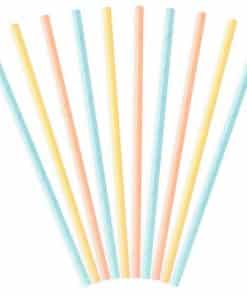 Pastel Mix Paper Straws