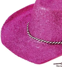 Pink Glitter Cowboy Hat