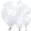 70th Birthday Diamond Clear Balloons