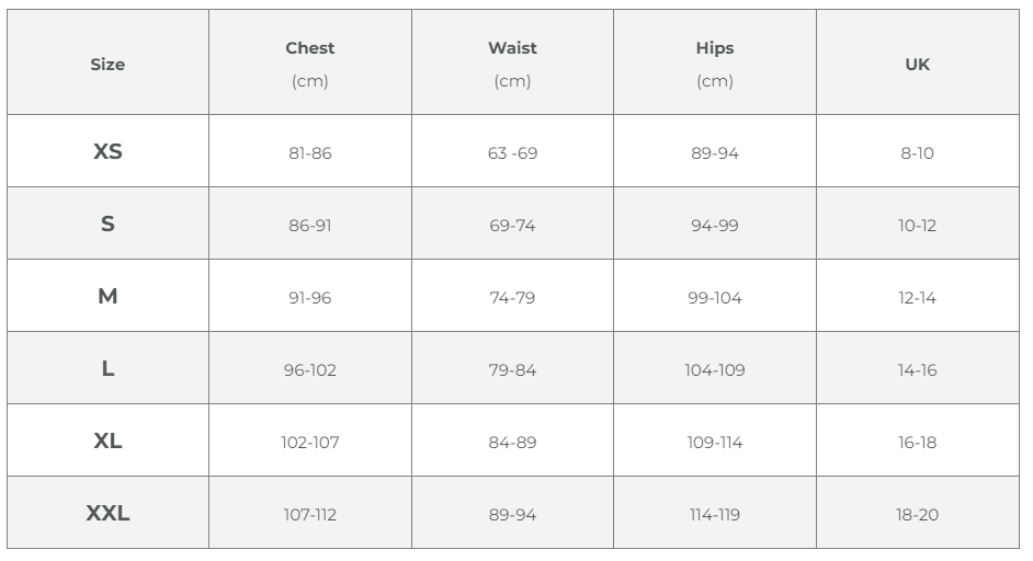 Abba Costume Size Guide