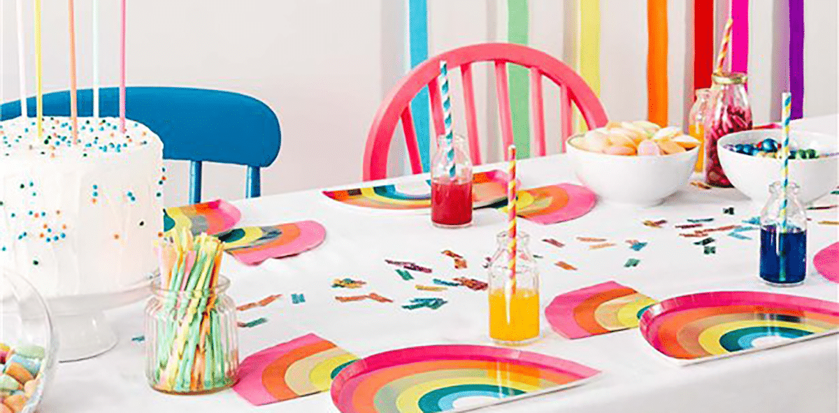 Birthday Brights Rainbow Party Decor, Tableware & Rainbow Bunting & Banners 1