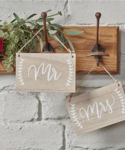 Boho Wedding Mr & Mrs Chair Signs