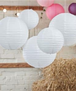 Boho Wedding White Paper Lanterns