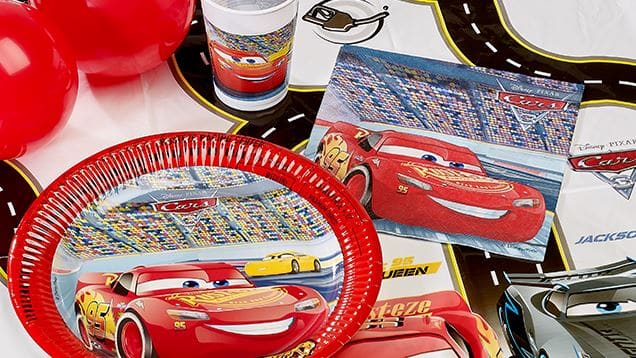 Disney Cars Themed Party Decorations, Balloons & Paper Plates Next Day Delivery