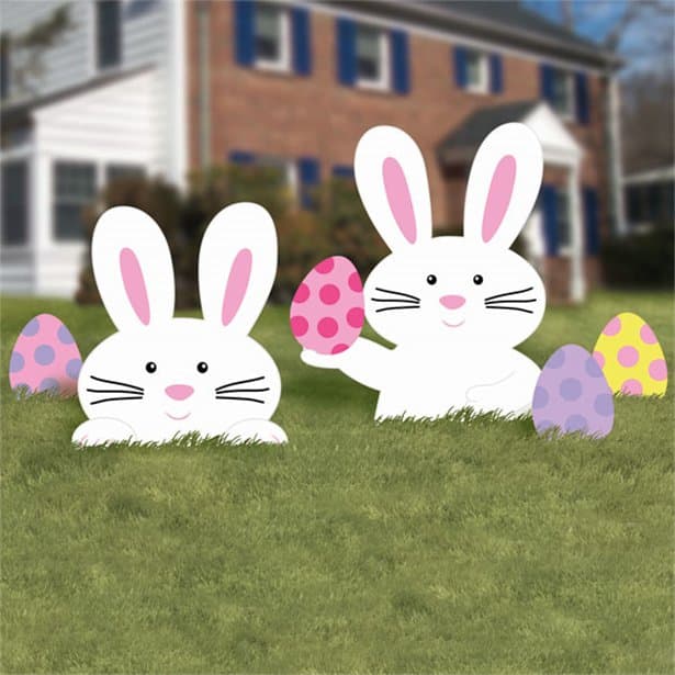 Easter Bunny Lawn Signs Decorations - Fun Party Supplies
