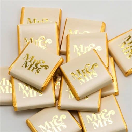 Gold Mr & Mrs Chocolate Neapolitans