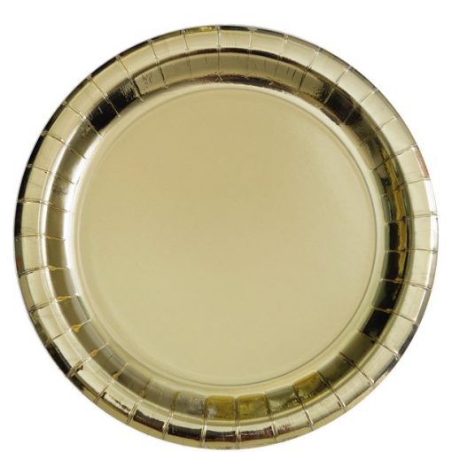 Metallic Gold Paper Plates